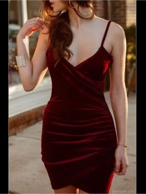 Red velvet dress (2)